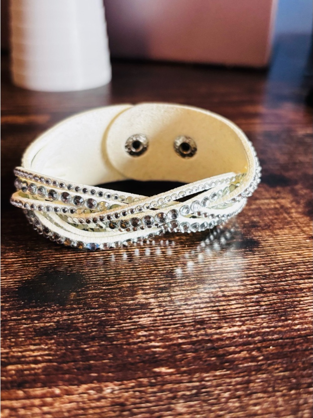 Crystal Wrap Bracelet - White Rhinestone‎ Accent
